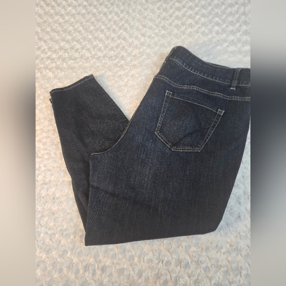 Lane Bryant Skinny High Rise Blue Skinny Jeans Size 22 (6157)